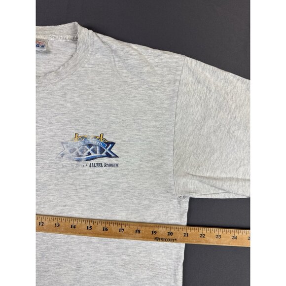 Rare Vintage Y2K NFL Superbowl XXXIX Patriots Eagles Sun Fade Gray Long Sleeve T - Picture 13 of 14